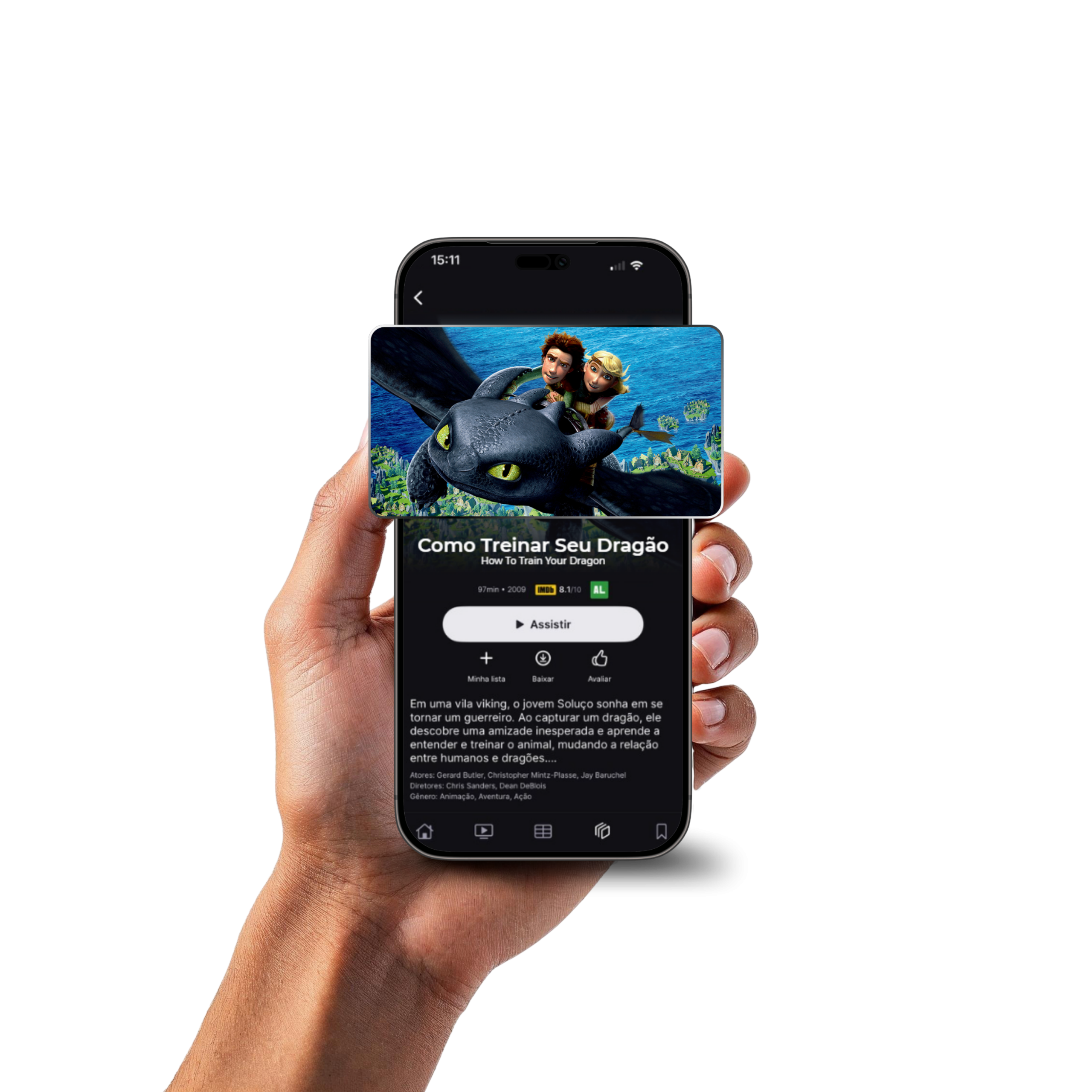 Celular com o app YPLAY aberto